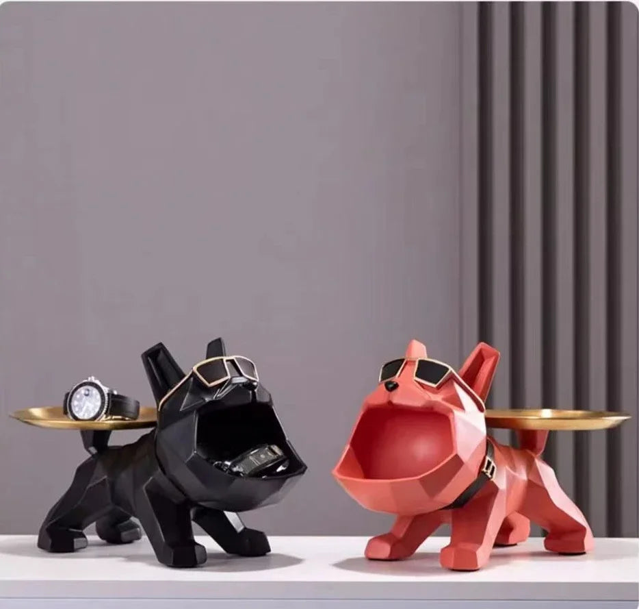Resin Cool Bulldog Crafts bully Dog Butler