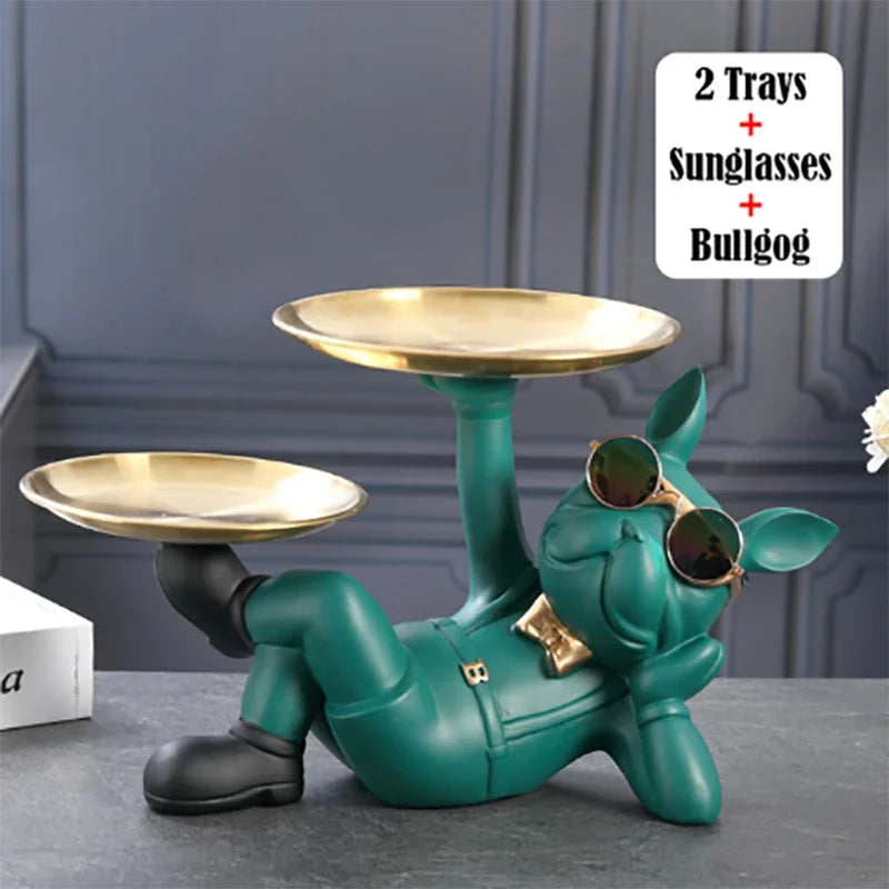 Home Decor Bulldog Animal Figurines Cool Dog
