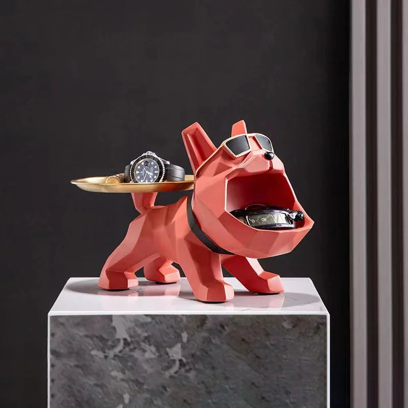 Resin Cool Bulldog Crafts bully Dog Butler