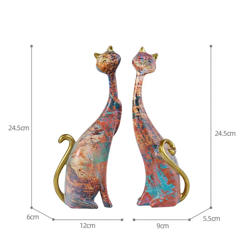 Home Decor Nordic Graffiti Art Oil Painting Cat Decoration