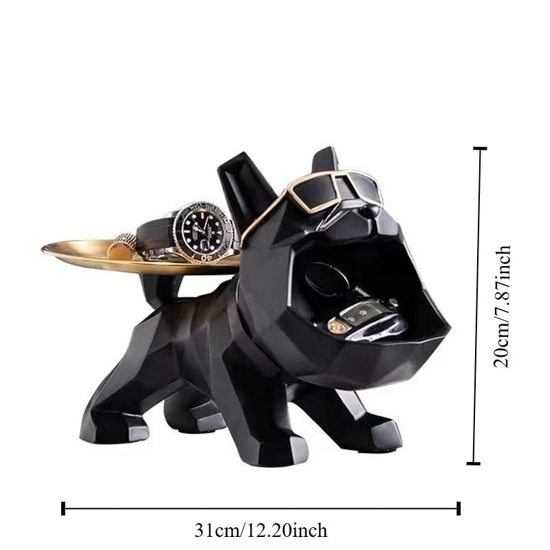 Resin Cool Bulldog Crafts bully Dog Butler