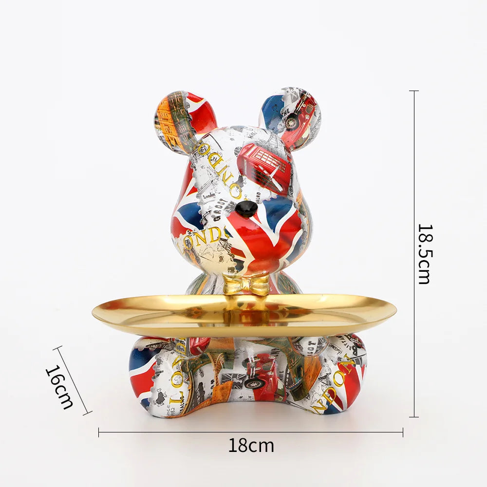 New Graffiti Bear Figurine Home Decoration Animal
