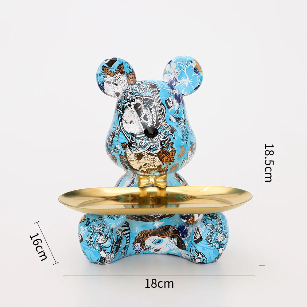 New Graffiti Bear Figurine Home Decoration Animal