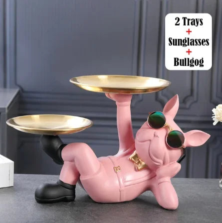 Home Decor Bulldog Animal Figurines Cool Dog