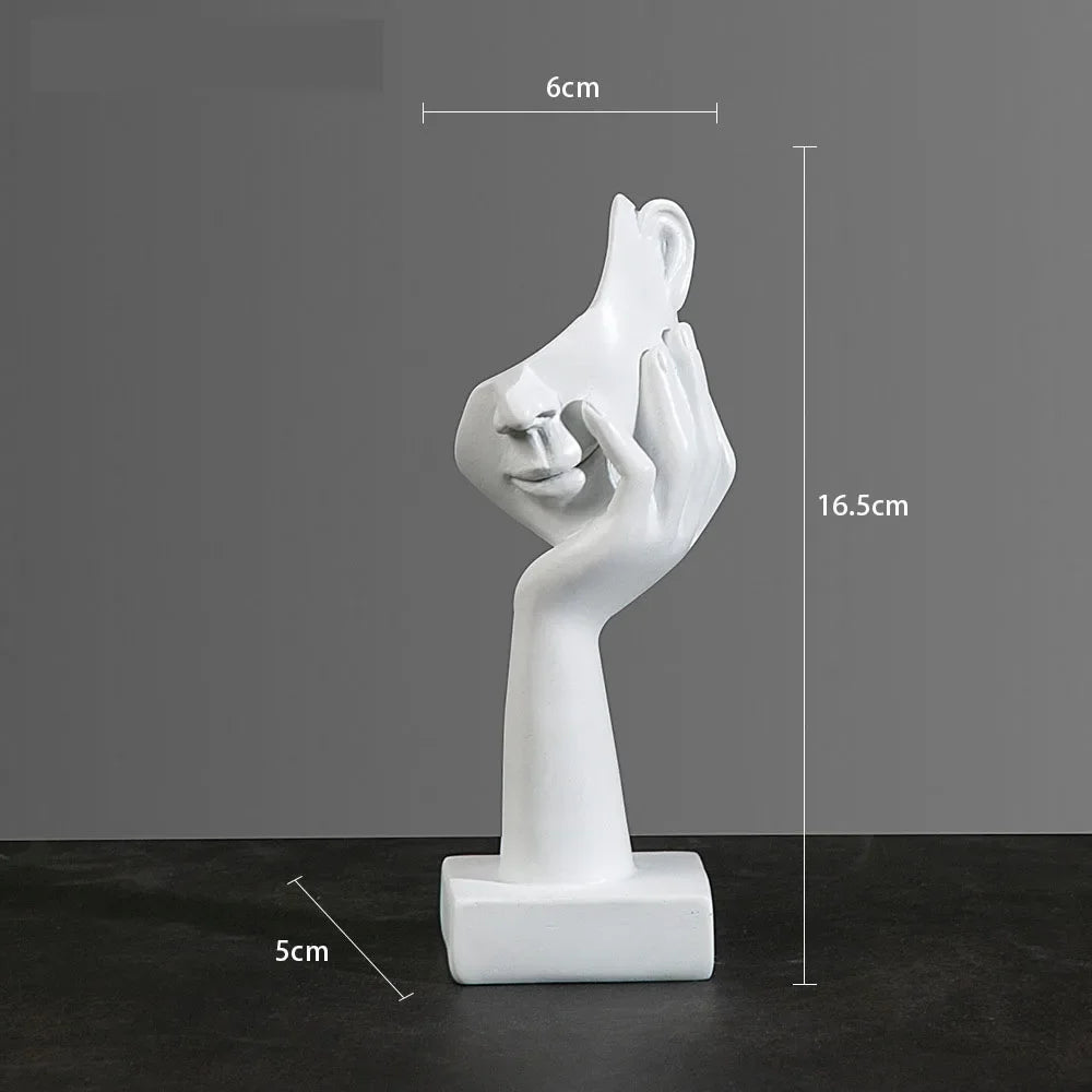 Resin Abstract Mask Statues European Miniature Figurines for Interior Home Office