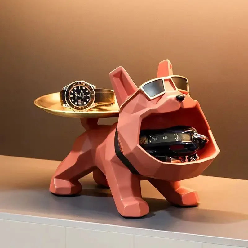 Resin Cool Bulldog Crafts bully Dog Butler
