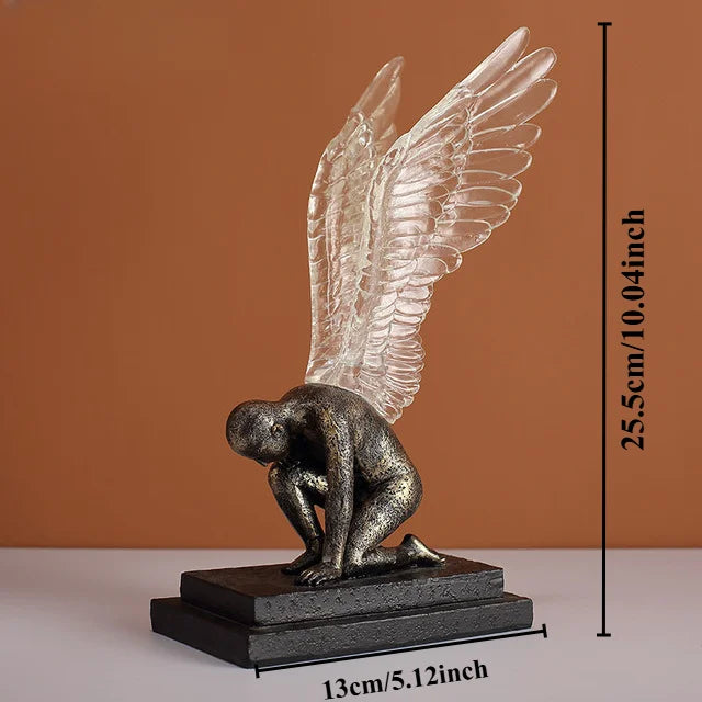 Angel Wings Model Statue Golden Silver Resin