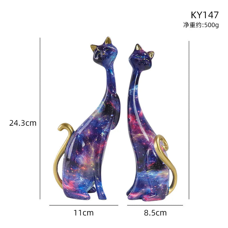 Home Decor Nordic Graffiti Art Oil Painting Cat Decoration