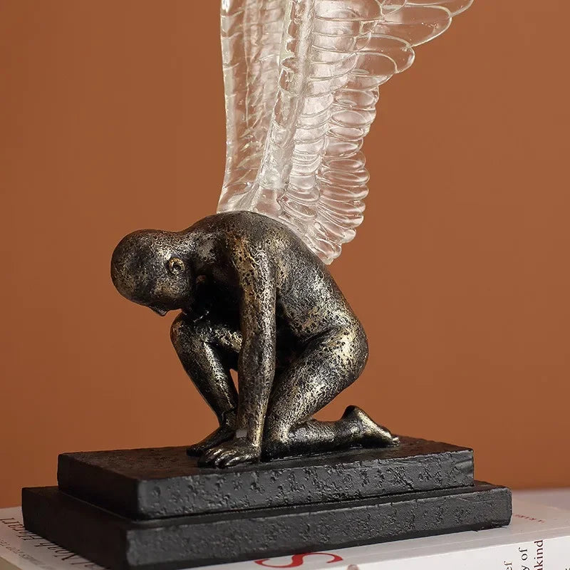 Angel Wings Model Statue Golden Silver Resin
