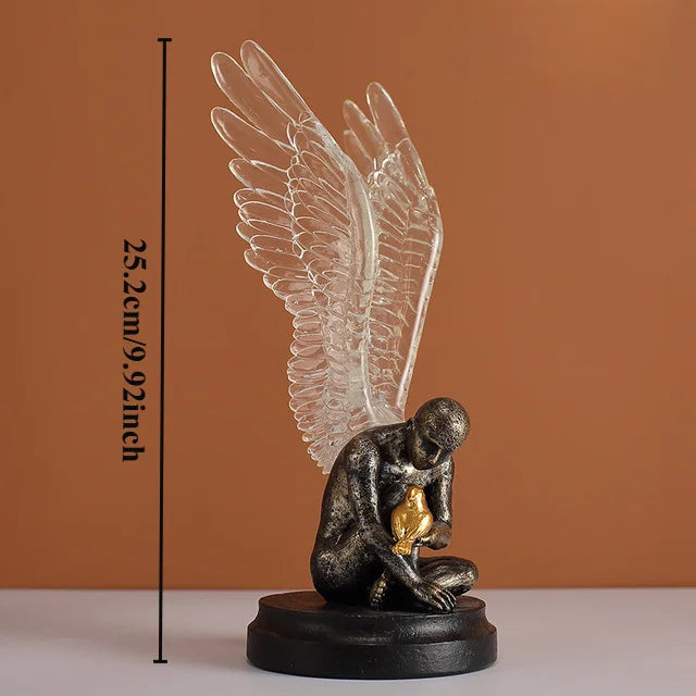 Angel Wings Model Statue Golden Silver Resin